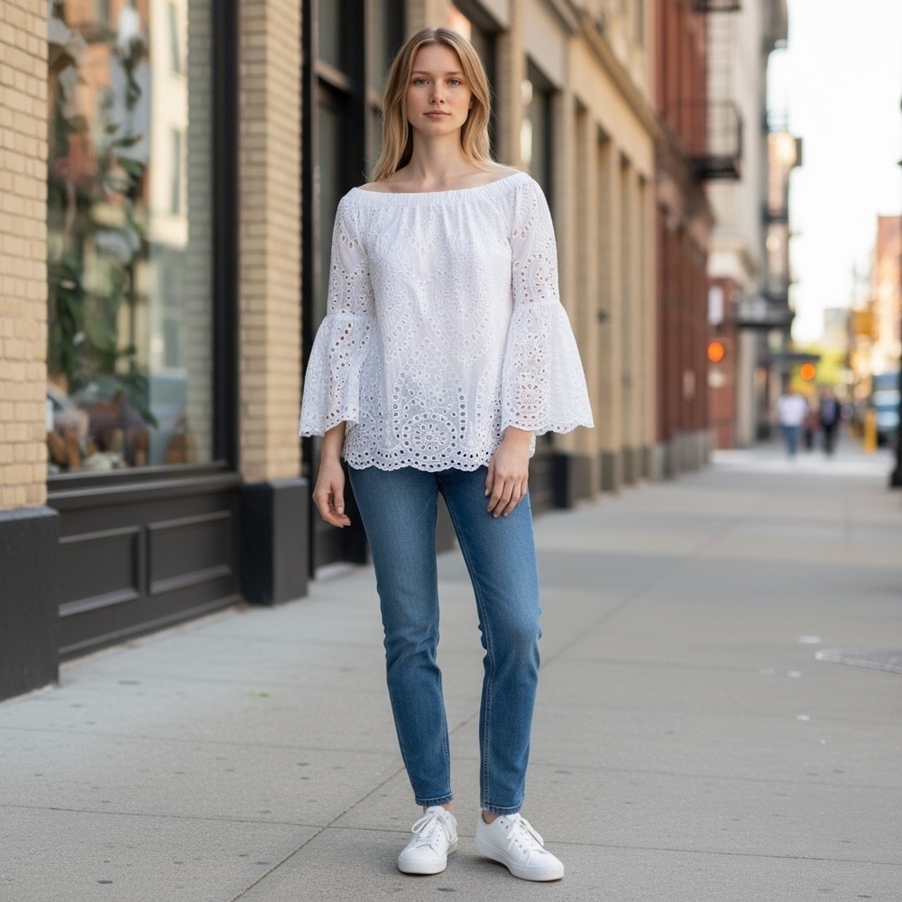AMT White Crochet Top
New